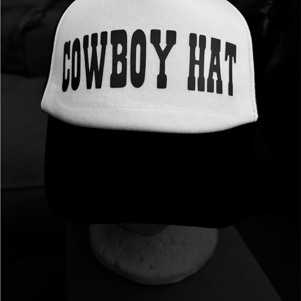 Black and White Cowboy Hat Cap